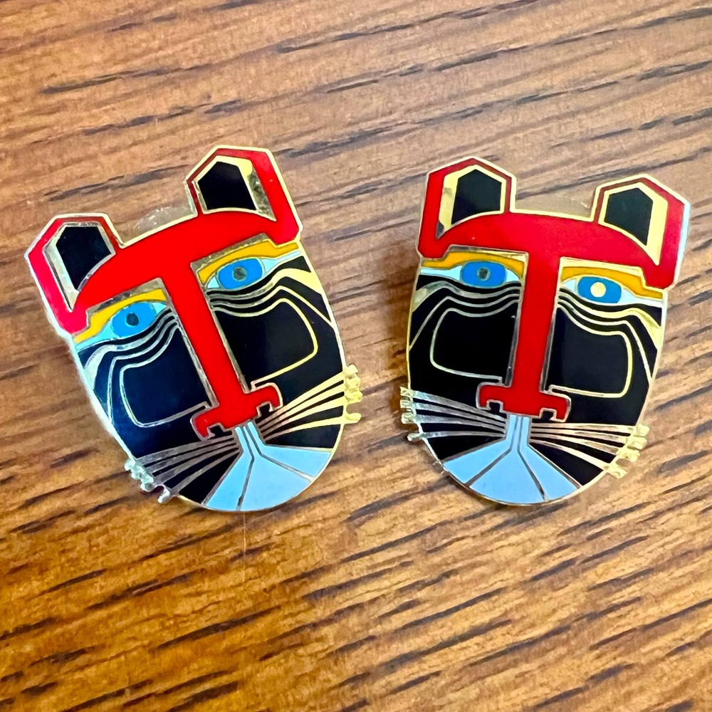 Vintage Laurel Burch MIIKIO Post Earrings - Retired Design